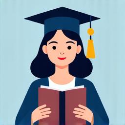 Illustration of a happy student with a graduation cap, representing step 3: Join your class and learn